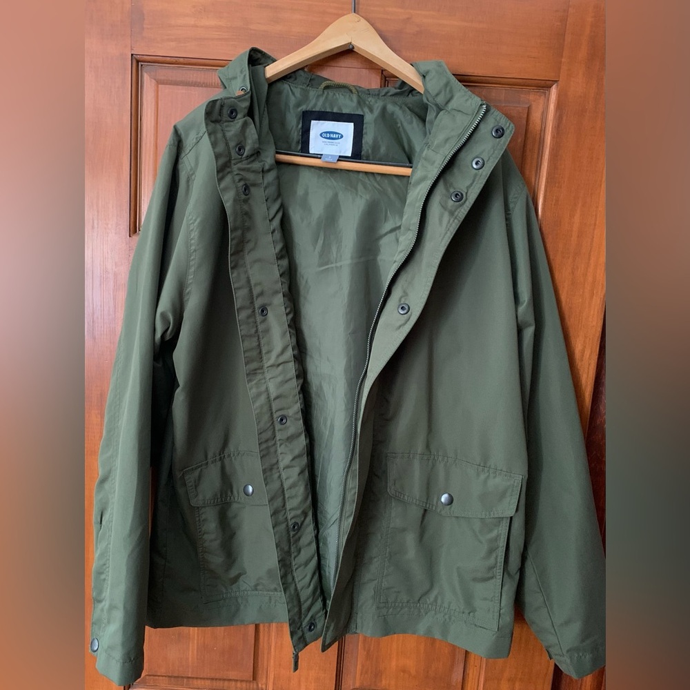 OLD NAVY 2017 Light Anorak Jacket Windbreaker in In the Weeds Green L LARGE NEW - Picture 3 of 7